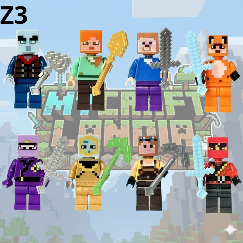Figurki Minecraft 8 sztuk
